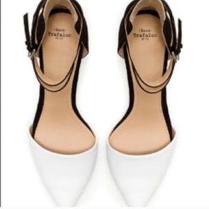 Zara Black/White Block Vamp Shoes